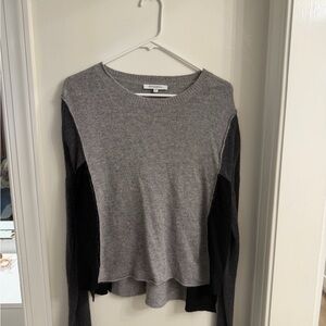 Olivaceous Colorblock Grey Sweater